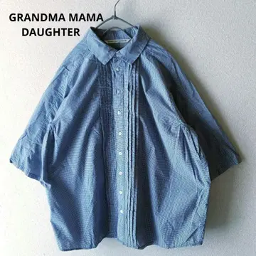 GRANDMA MAMA DAUGHTER 블라우스 체크 루즈핏 면
