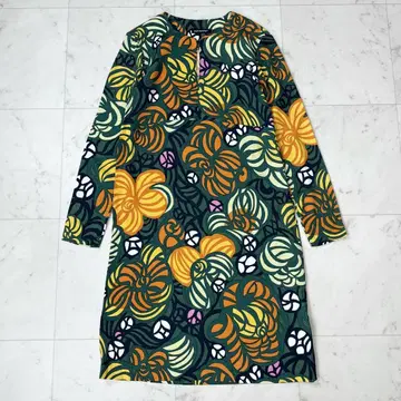 마리메꼬 MARIMEKKO 토르스티 패턴 원피스 그린 사이즈 36