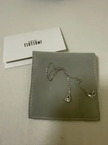 TSUTSUMI 눈물형 크리스탈 목걸이