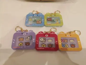 리락쿠마 복권 F상 아크릴 샤카샤카 키링 5종