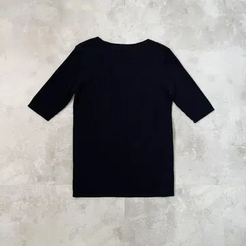 24SS GALERIE VIE 기자 코튼 리브 오벌 넥 풀오버