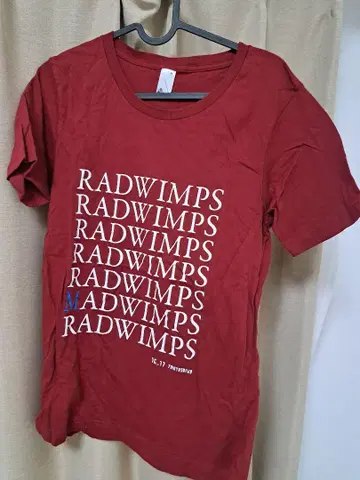 RADWIMPS 로고 티셔츠 M 사이즈 레드
