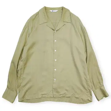 soe Readymade 그린 텐셀 오픈 카라 셔츠 사이즈 0