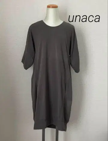Unaca 7부 소매 원피스 뒷면 지퍼