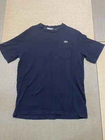 라코스테 REGULAR FIT 네이비 사슴 무늬 티셔츠 면100%
