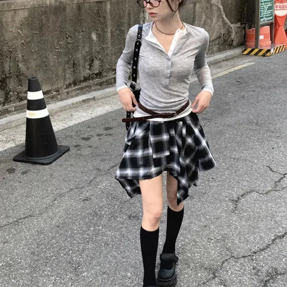 [COYSEIO] MORI CHECK SKIRT /追跡付 MORI CHECK SKIRT PINK - coyseio