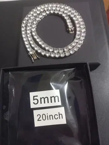모이사나이트 목걸이 5mm 20인치