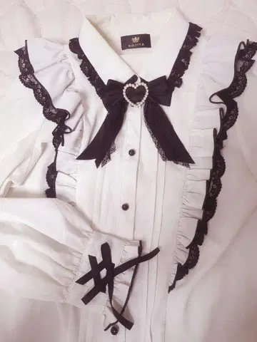 ROJITA 로지타 프릴 레이스 화이트 셔츠 블라우스