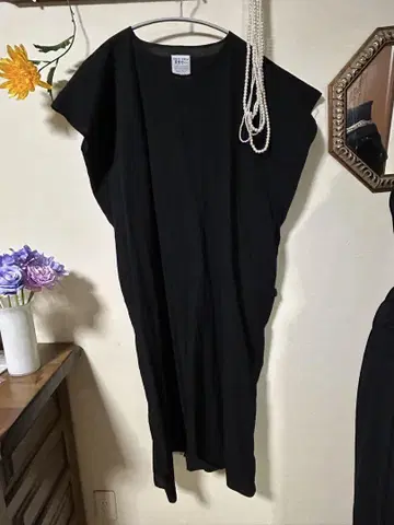소우소우 다카시마 수축 원피스 긴 다용도 블랙