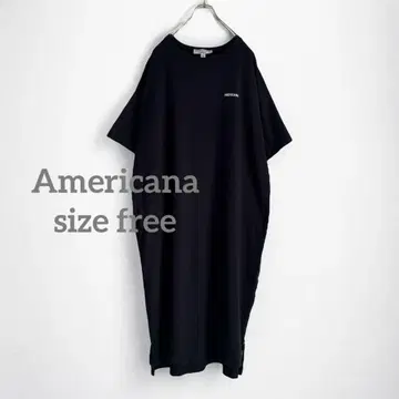 1336 새상품급 아메리카나 사이드 지퍼 반팔 원피스 블랙