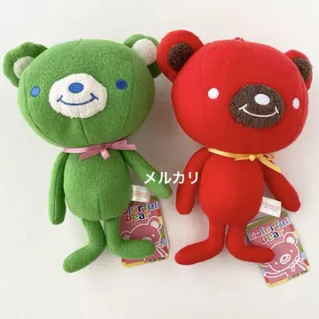 시나다 컬러풀 베어 M 사이즈 봉제 인형 2개 곰 SHINADA