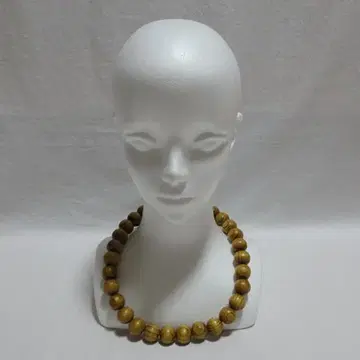 우드비즈 염주 목걸이 브라운 빅볼 20mm 하드코어 펑크 록 힙합 레게