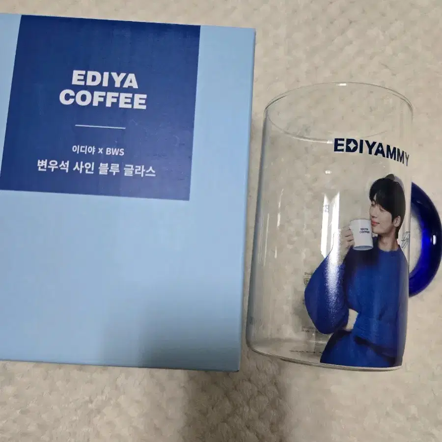 Byun Woo-seok EDIYA Cup signature bloo Glass BWS EDIYA glass