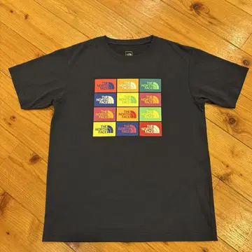THE NORTH FACE 컬러풀 로고 티셔츠 네이비