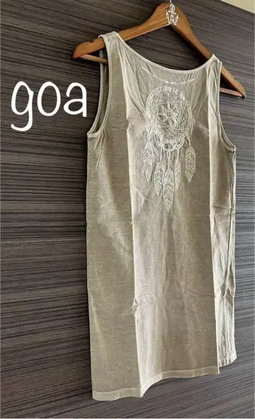 Natural Vintage goa 백 드림 포수 자수 롱 탱크