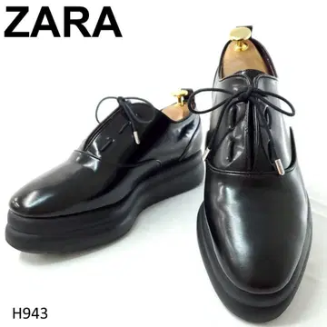 ZARA 자라 TRF 레이스업 통굽 옥스퍼드 신발 블랙 41