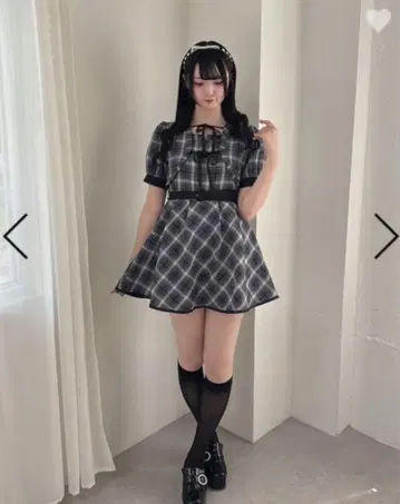evelyn 더블 리본 올인원 네이비