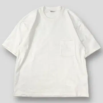 오라리 헤비 웨이트 포켓 티 "WHITE"