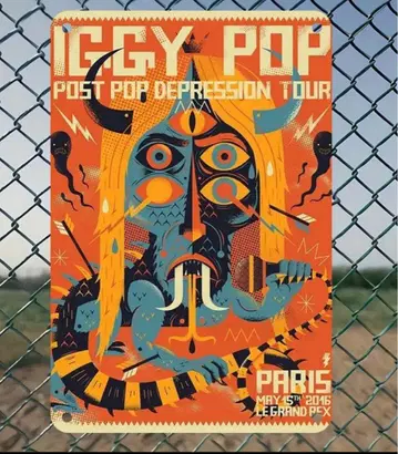 양철 간판/IGGY POP POST POP DEPRESSION TOUR