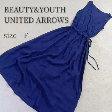 BEAUTY&YOUTH 프렌치 린넨 카슈쿨 원피스 네이비 F