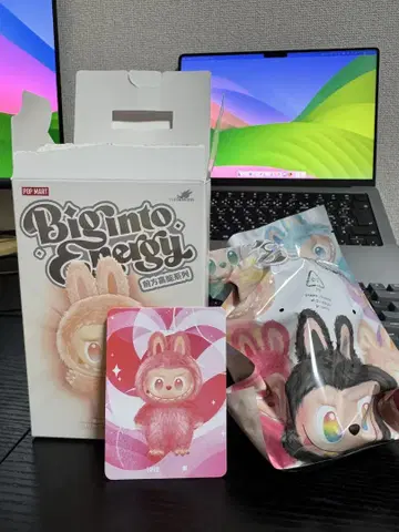 즉시 발송 POP MART LABUBU 봉제 인형 카드 포함 LOVE