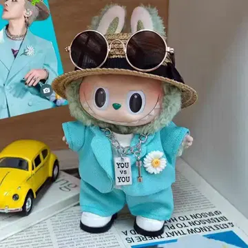 Labubu 17cm 의류(G-DRAGON) 블루 수트 6종 세트