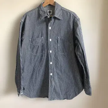 미국제 POST OVERALLS 히코리 스트라이프 셔츠 M