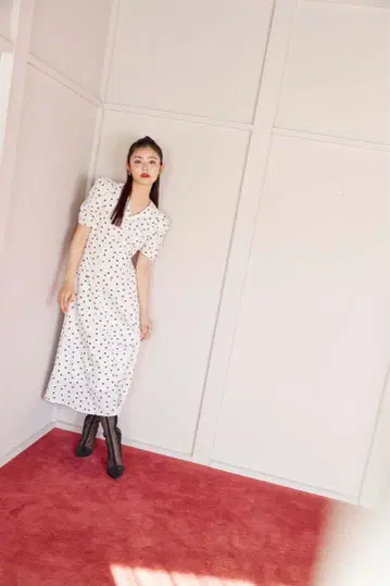 snidel [WEB 한정판] 하트 프린트 원피스