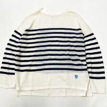 ORCIVAL 린넨 보더 와이드 썸머 니트 풀오버