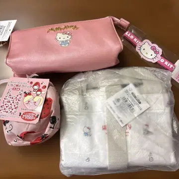 산리오 키티 펜 케이스 에코백 PP 토트백 런치 벨트