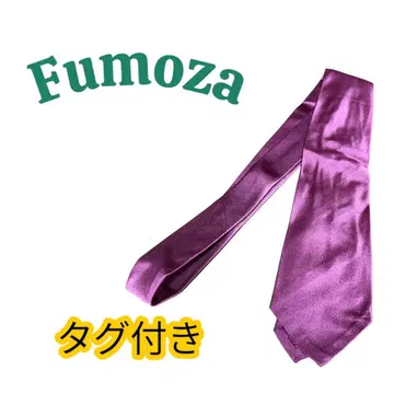 택 포함 Fumoza Fumoza 퍼플 새틴 넥타이 실크