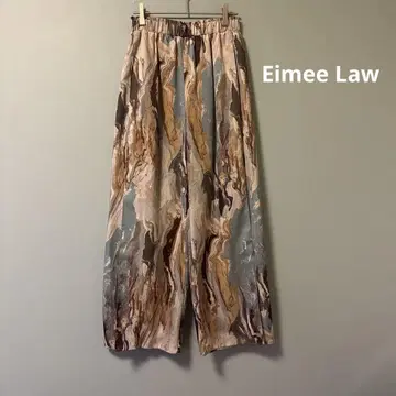 Eimee Law 에이미 로 밑단 슬릿 오일 페인트 팬츠