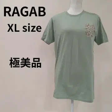 RAGAB 티셔츠 반팔 크루넥 로고 자수 슬림핏 XL