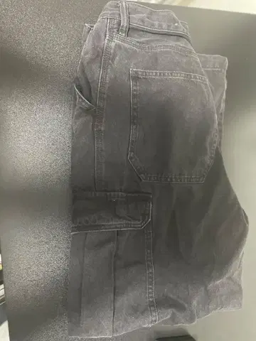 블랙 카고 팬츠 복수 포켓