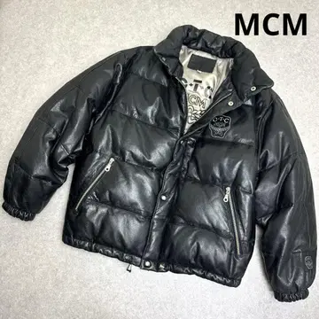 MCM 엠씨엠 가죽 다운 자켓 소가죽 블랙 빈티지