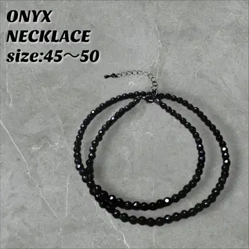 오닉스 목걸이 블랙 45~50cm 길이 조정 가능 파워스톤