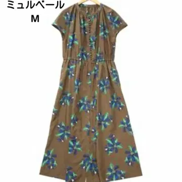 뮤베르 muveil 플라워 프린트 원피스 38 BROWN 브라운
