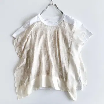 사카이 / 이소재 아지메 컷 티셔츠 아이보리 1 S 상당