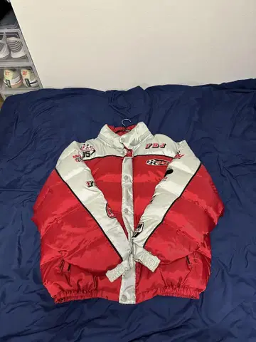 초레어! FUBU 다운 자켓 레이스 디자인 XL b계
