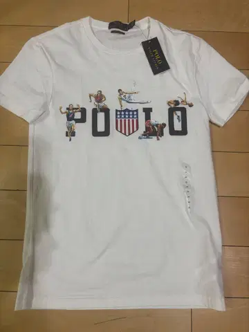 POLO 아슬레틱 그래픽 티셔츠 화이트