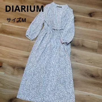 DIARIUM 올 패턴 롱 셔츠 원피스
