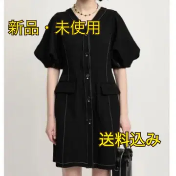 SLY 블랙 반팔 미니 원피스 원피스