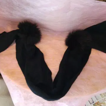 노에비아 캐시미어 머플러 색상 블랙