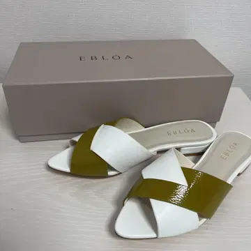 EBLOA 샌들 컬러 크로스 플랫 슈즈