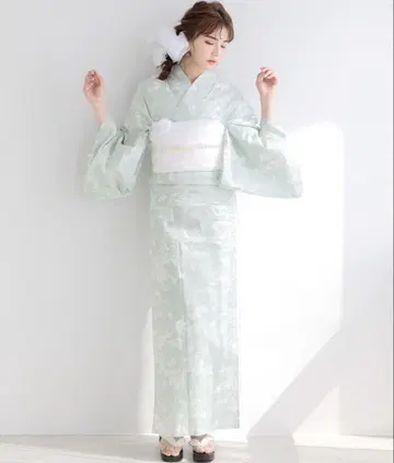 유카타 DITA 거품의 새잎 시라베 스카이블루 그린