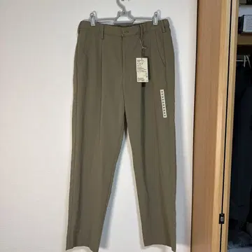 카키 원턱 팬츠 M