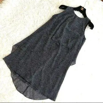 로렌 랄프 로렌 롱 원피스 도트 올 패턴 플레어 레이어드
