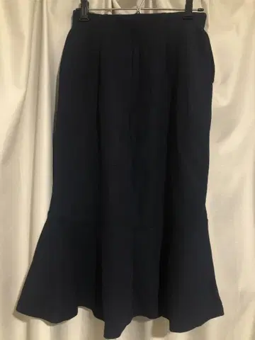 유니클로 밀라노 리브 스커트 네이비 UNIQLO