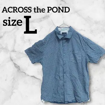 ACROSS the POND [L] 반팔 셔츠 파랑