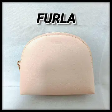 FURLA 훌라 화장품 파우치 가죽 소품함 핑크 멀티 케이스